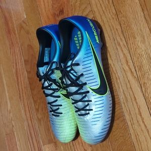 Nike Neymar Soccer Cleats Blue, Silver, Electric Yellow Never Worn Men's Size 11